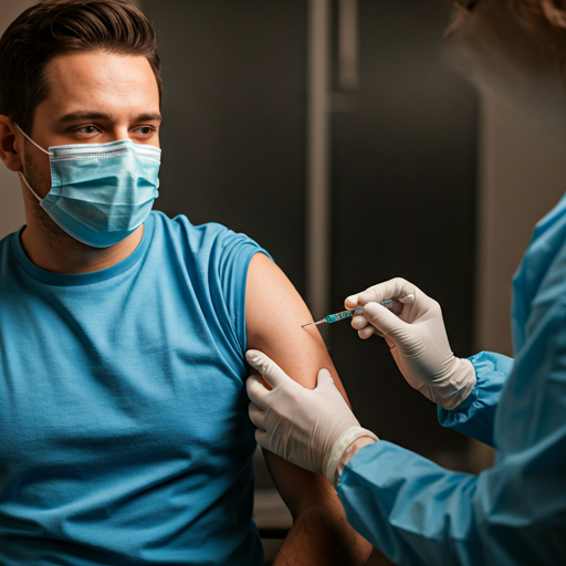 Person getting vaccinated